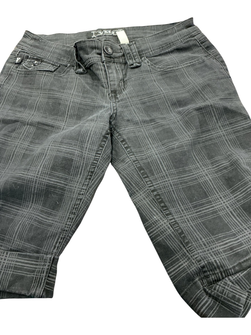 YMI Black Plaid Women’s Bermuda Shorts